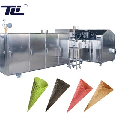 Línea de producción de conos de helado